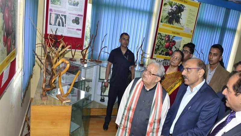 Governor visits Regional Horticulture Research and Training Station Mashobra