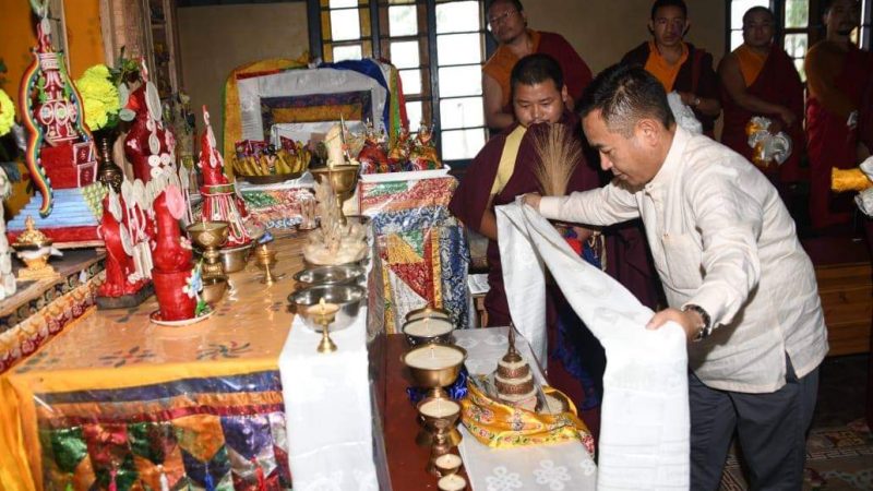 HCM visits Alley Dara Bhutia Gumpa at Maniram Bhanjyang