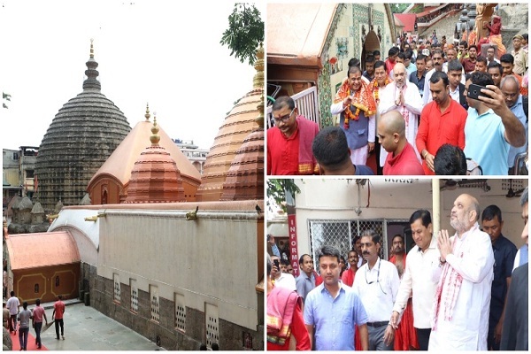 गृह मंत्री अमित शाह ने कामाख्या देवी मंदिर में पूजा-अर्चना की