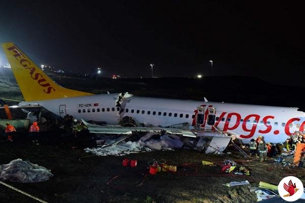 Plane skids off runway at Istanbul’s Sabiha Gokcen airport, 3 died, 157 injured