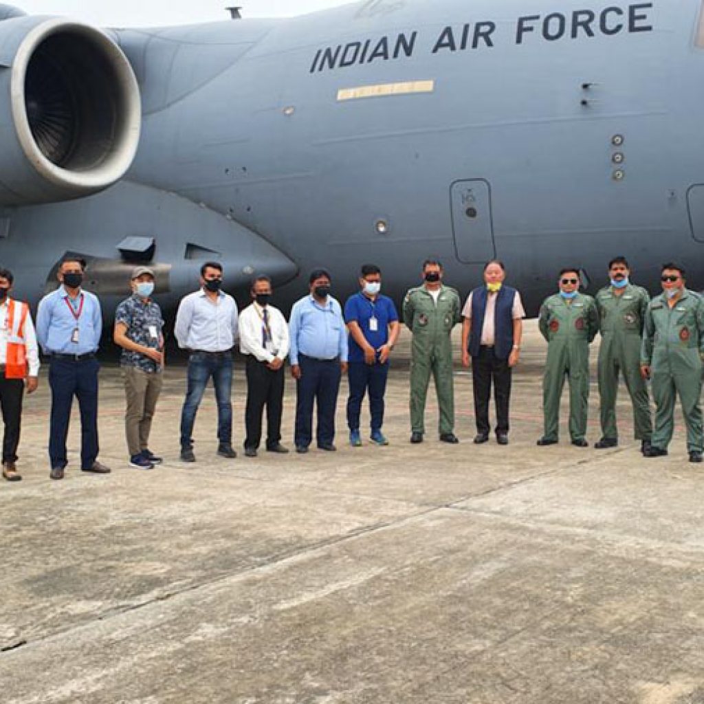 C-17 Globemaster carrying medical supplies touches down in Nagaland