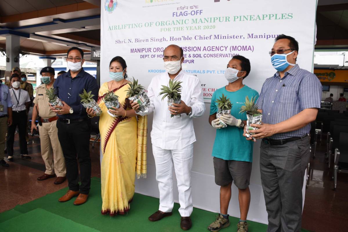 Shipment of organic pineapples flagged off from Manipur