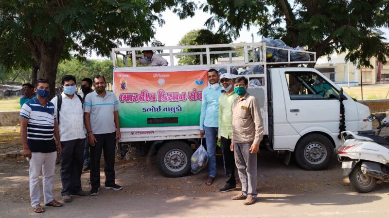 ડભોઇ તાલુકા ભારતીય કિશાન સંઘ દ્વારા નજીવા દરે ફ્રુટ નું વેચાણ પ્રજાને આર્થિક રાહત