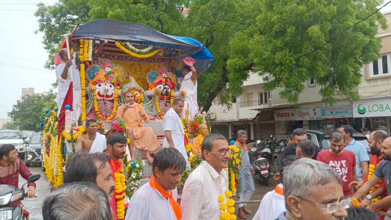 મોરબીમાં સૌપ્રથમ વખત ઇસ્કોન કેન્દ્ર દ્વારા ભગવાન જગન્નાથની ભવ્ય રથયાત્રા