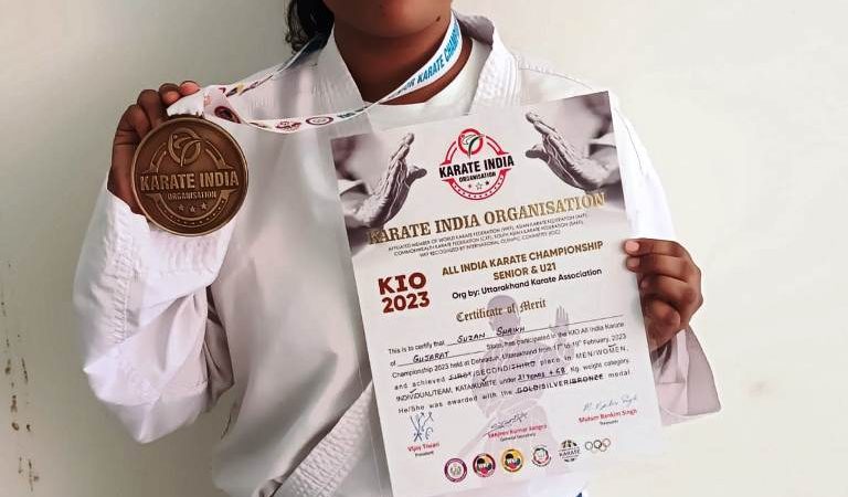 MSU student won silver medal in National Karate tournament held at Dehradun